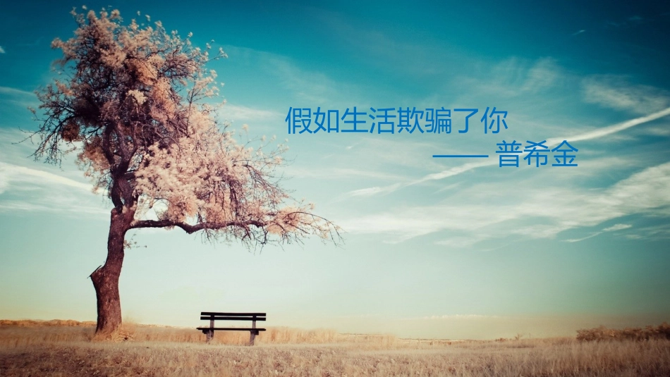 (部编)初中语文人教2011课标版七年级下册假如生活欺骗了你_第1页