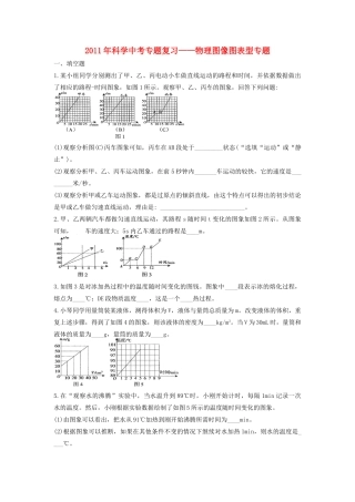 中考科学专题复习 图像图表型试卷