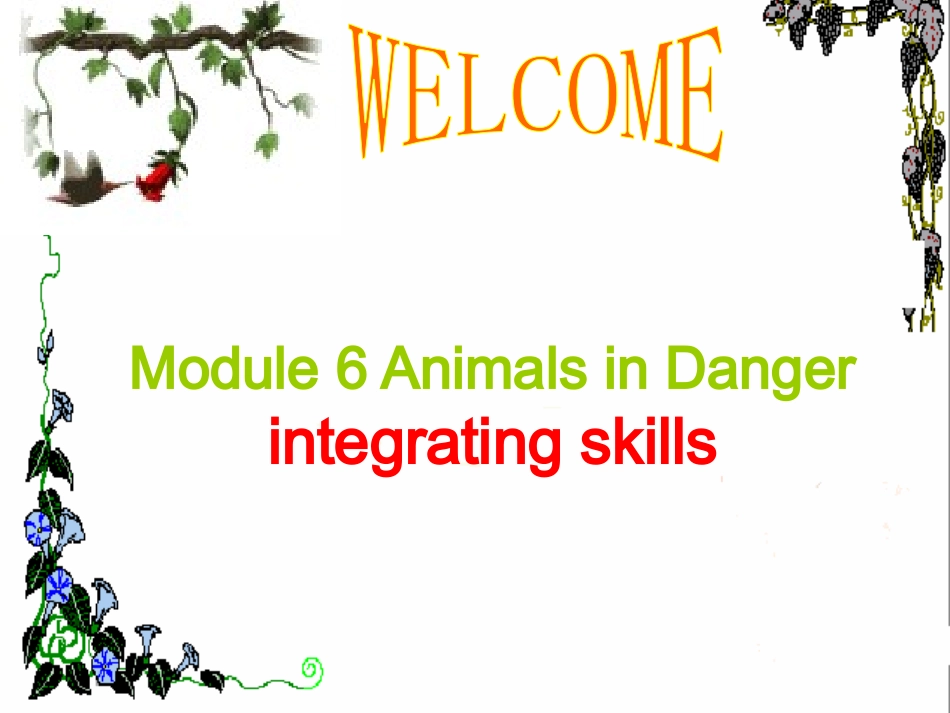 【PPT】integrating-skills-Module-6(英语外研必修五)_第1页