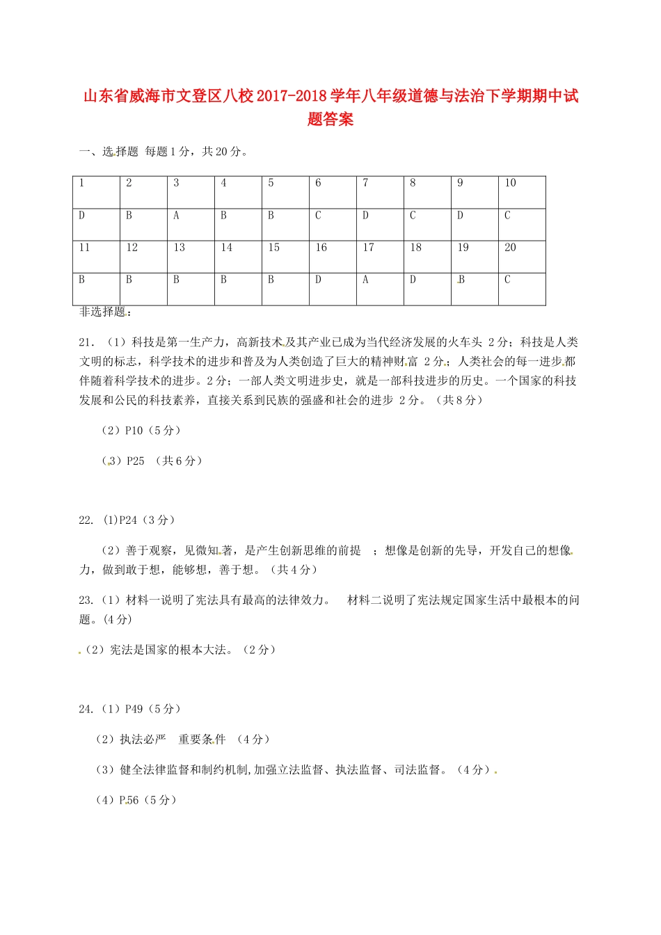 山东省威海市文登区八校八年级道德与法治下学期期中试卷答案 鲁人版五四制 山东省威海市文登区八校八年级道德与法治下学期期中试卷(pdf) 鲁人版五四制 山东省威海市文登区八校八年级道德与法治下学期期中试卷(pdf) 鲁人版五四制_第1页