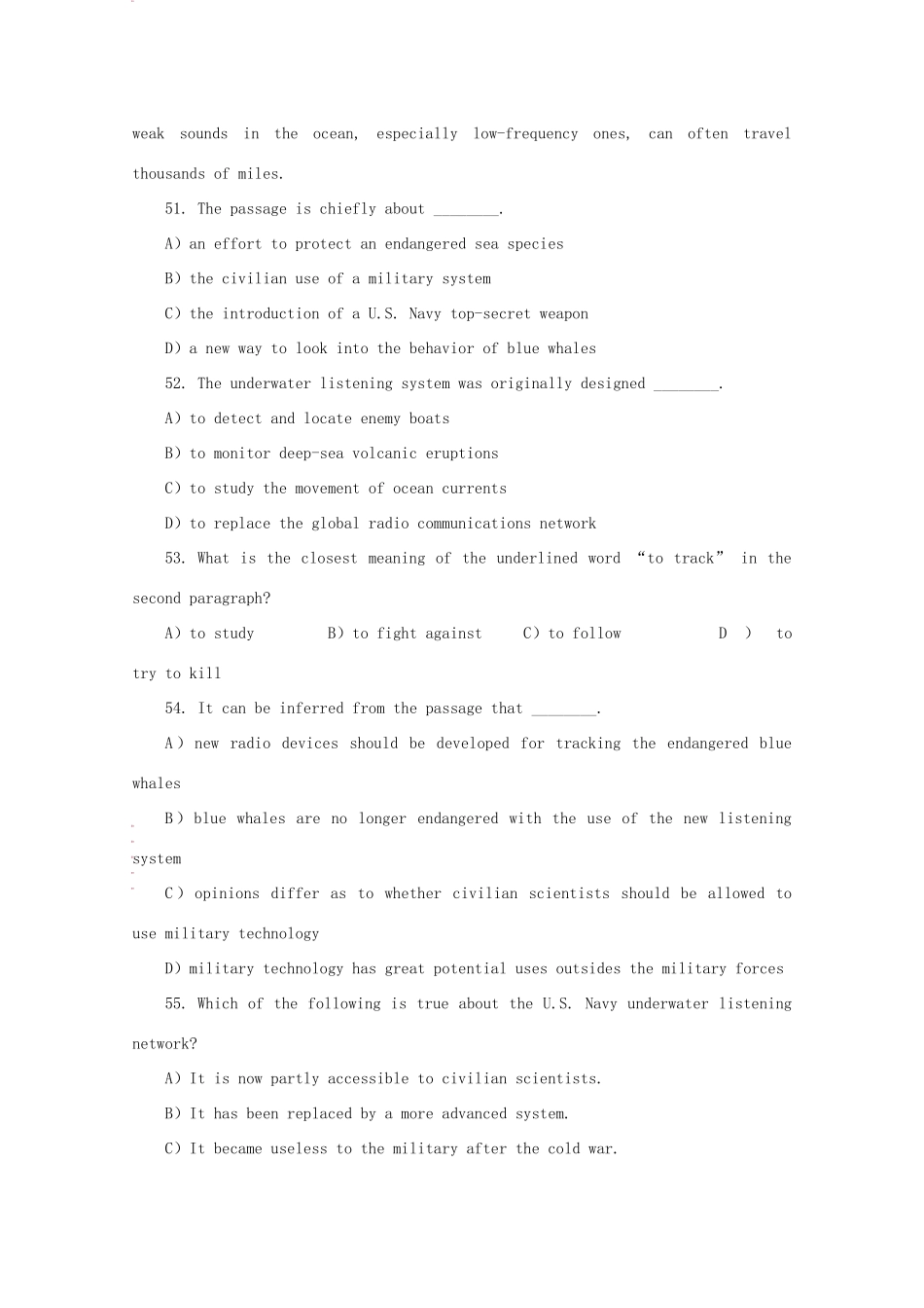 四川省绵阳市高考英语 阅读理解三月天天练(2)试卷_第3页