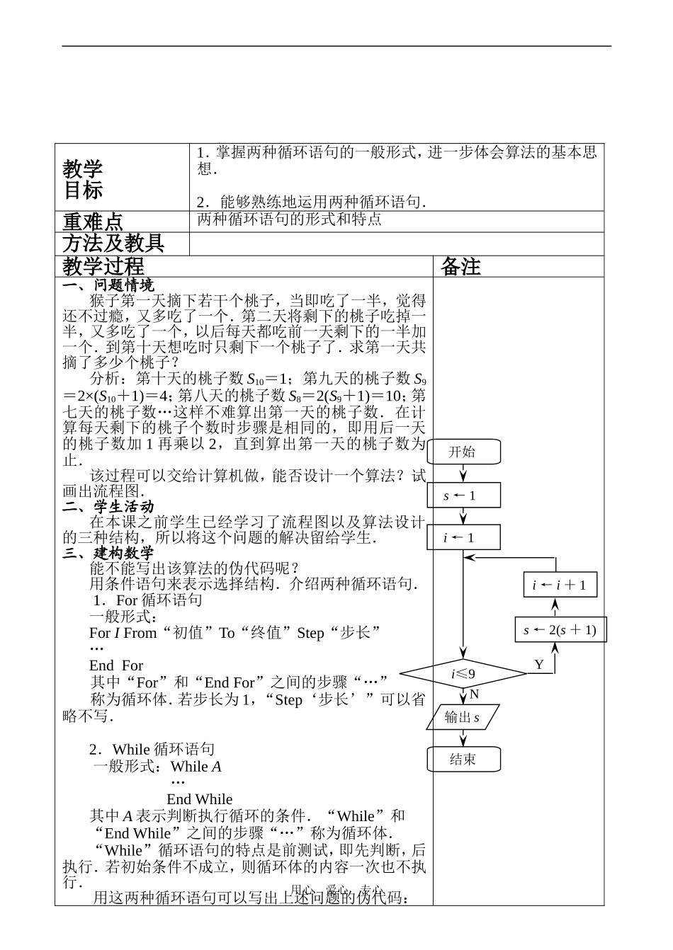 高二数学 基本算法语句——循环语句_第2页