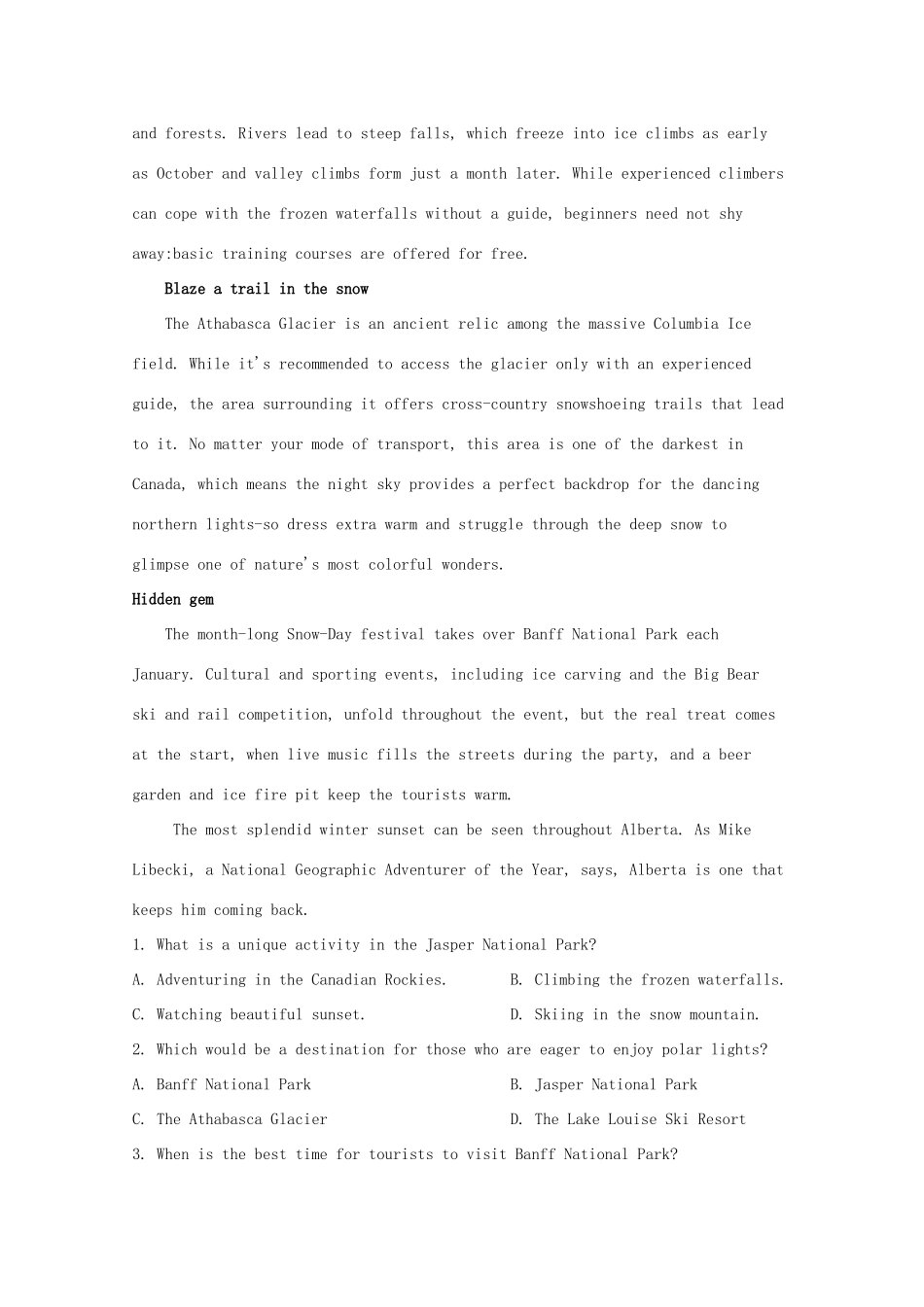 山东省德州市高三英语第一次模拟考试试卷试卷_第2页