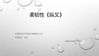 第一节柔韧性