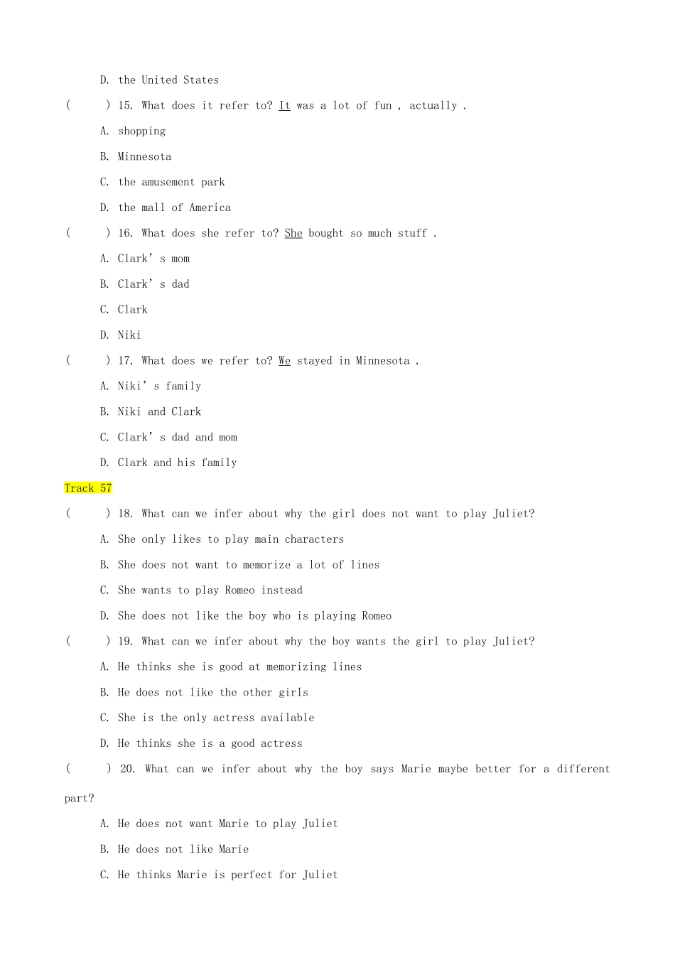 内蒙古赤峰二中 八年级英语下学期期末考试试题(无答案) 试题_第2页