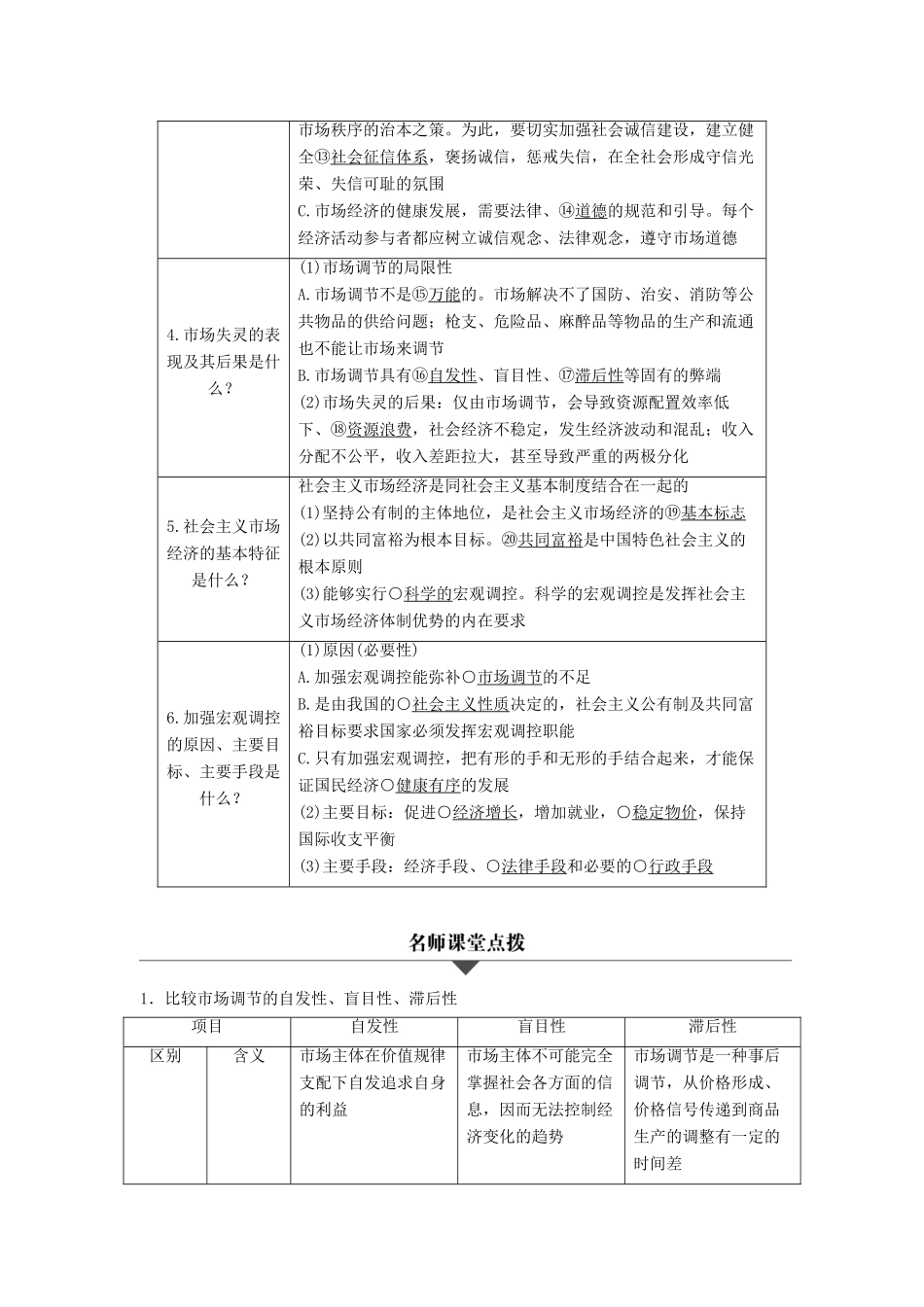 （浙江专用）高考政治二轮复习 专题四 发展社会主义市场经济 考点一 走进社会主义市场经济试题-人教版高三全册政治试题_第2页