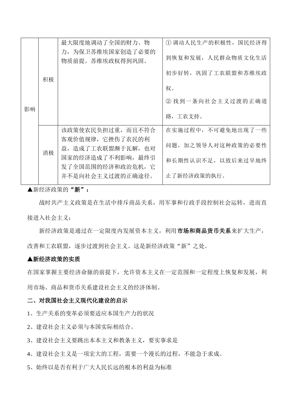 高一历史必修2 专题七 苏联社会主义建设的经验与教训-人民版_第2页