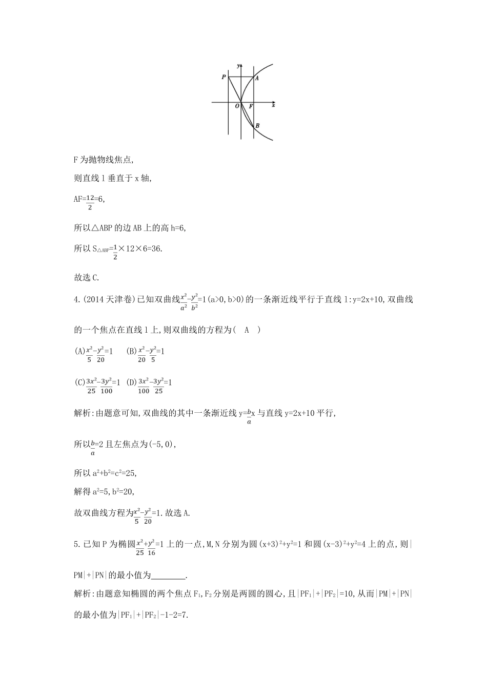 （新课标）高考数学二轮复习 专题6 解析几何 第2讲 圆锥曲线的概念、方程与性质 文-人教版高三全册数学试题_第2页