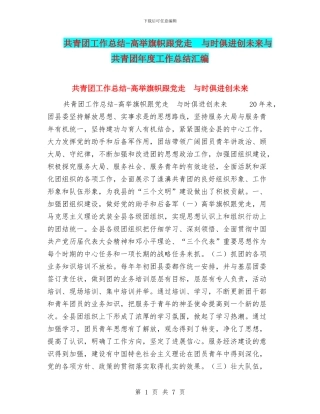 共青团工作总结