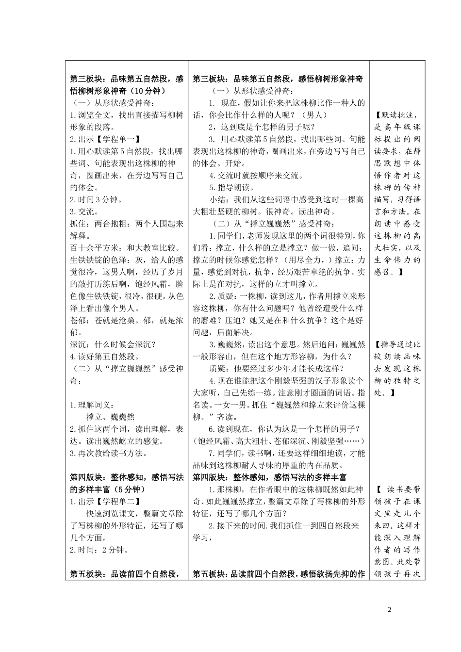 六年级上15青海高原一株柳_第2页