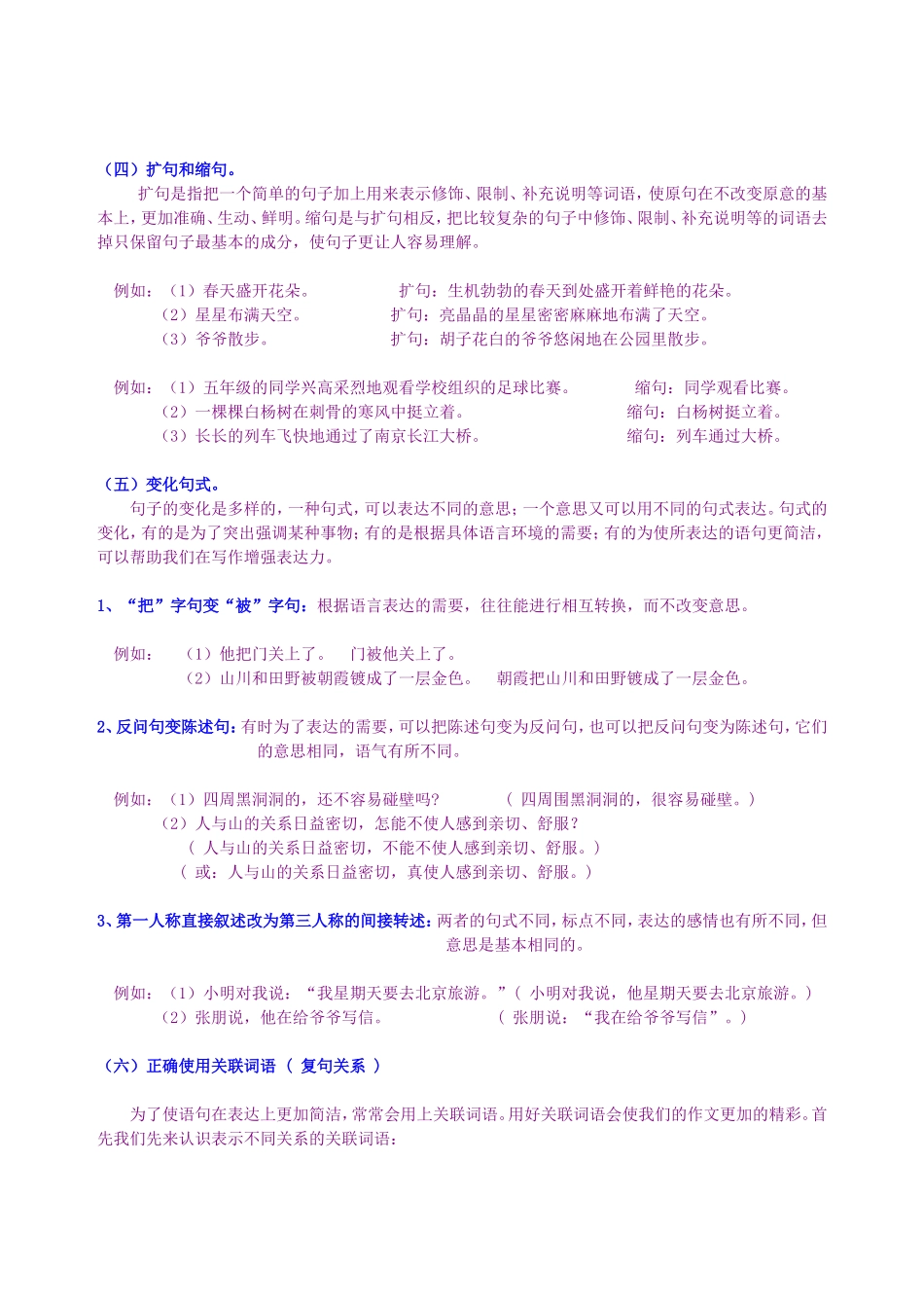 小学常用语法知识要点串讲_第2页