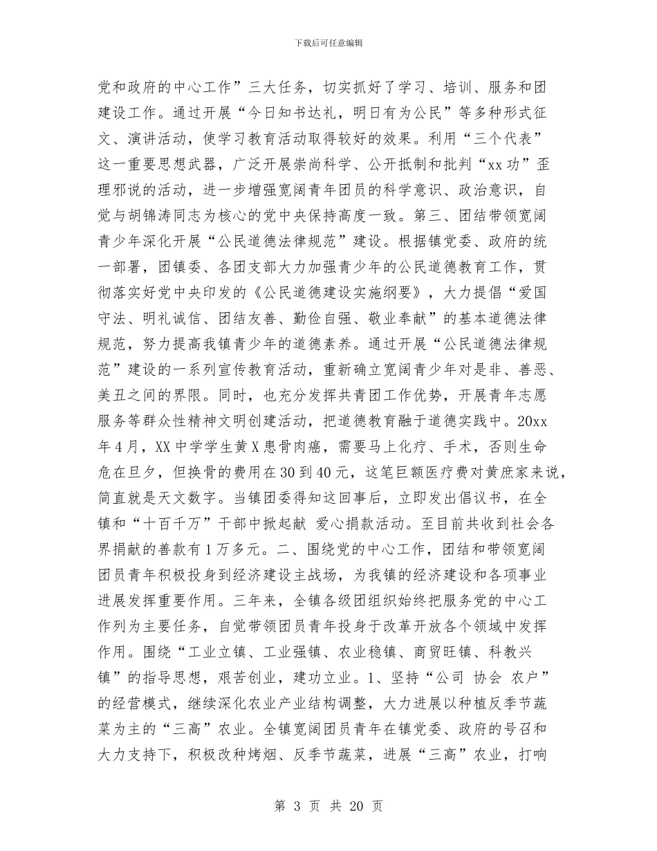共青团第十三次代表大会工作报告与共青团组织活力调查报告汇编_第3页