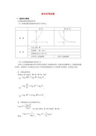 高二数学基本初等函数复习
