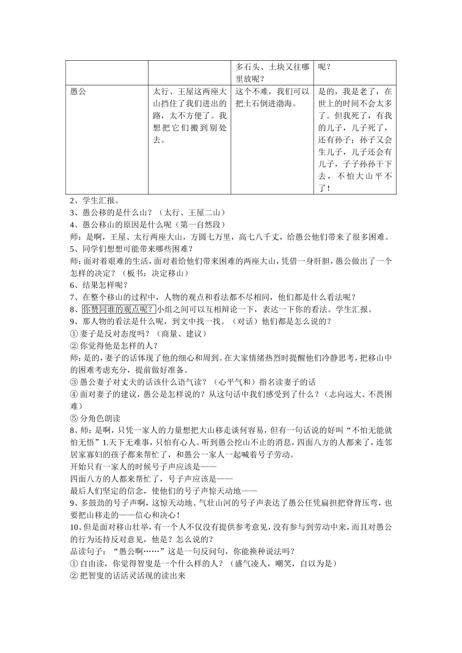 桦树郭锐《愚公移山》教学设计_第2页