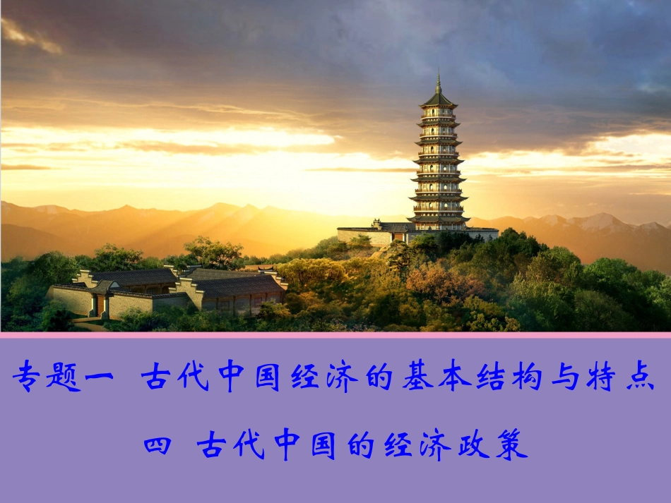 14古代中国的经济政策课件(人民版必修2)_第1页