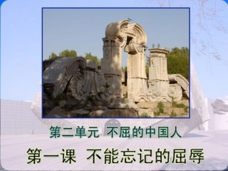 不能忘记的屈辱