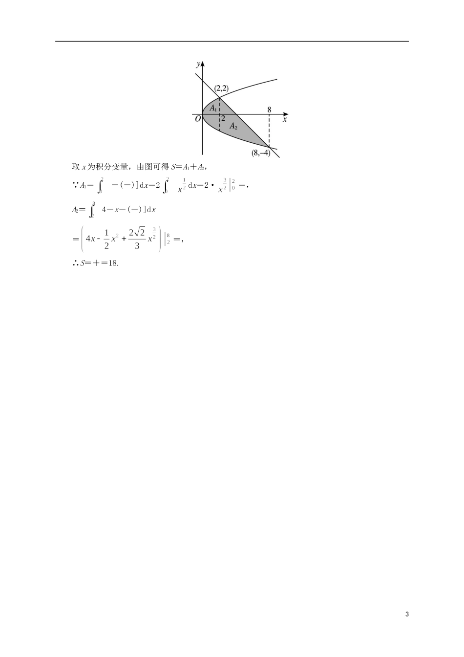 高中数学 4.5.4 微积分基本定理同步精练 湘教版选修2-2-湘教版高二选修2-2数学试题_第3页