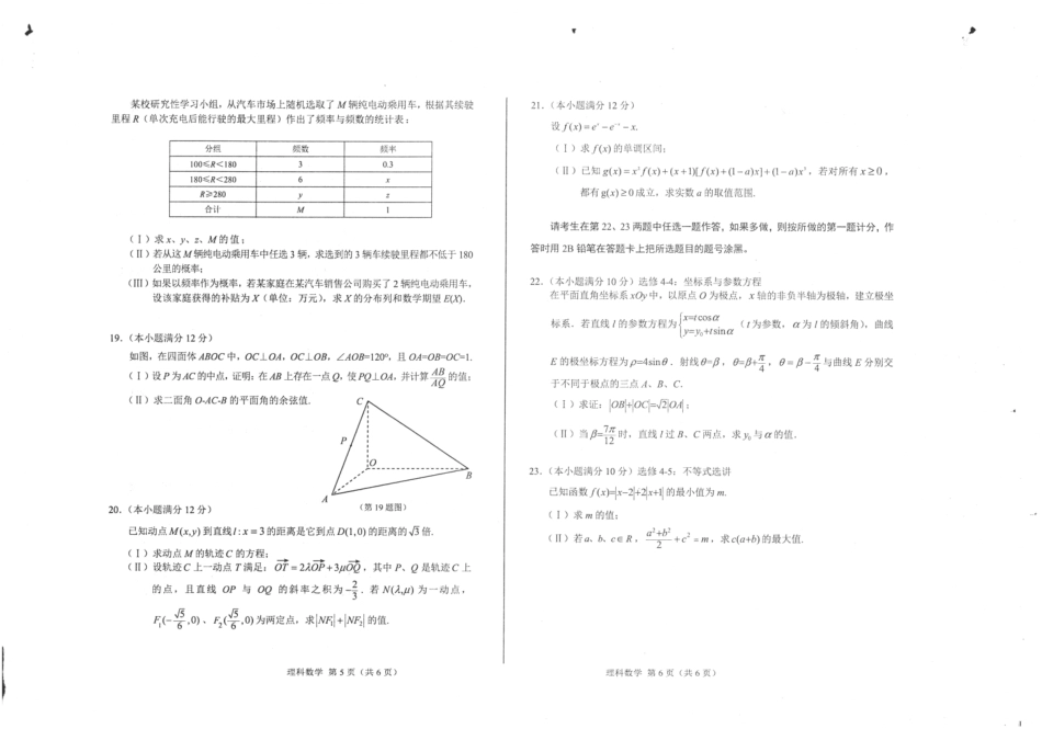 内蒙古鄂尔多斯市高三数学模拟考试试题 理(PDF) 试题_第3页