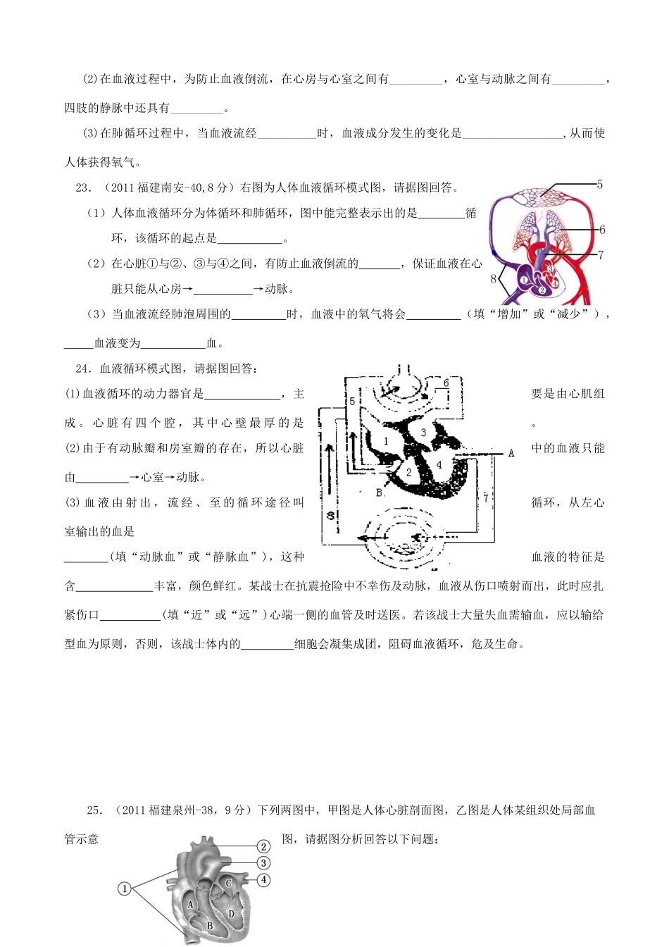 中考生物汇编试卷 物质运输的途径试卷_第2页