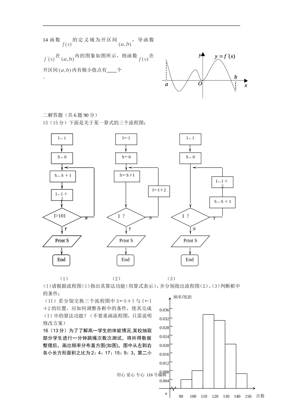 海安县墩头中学高二数学月考试卷_第2页