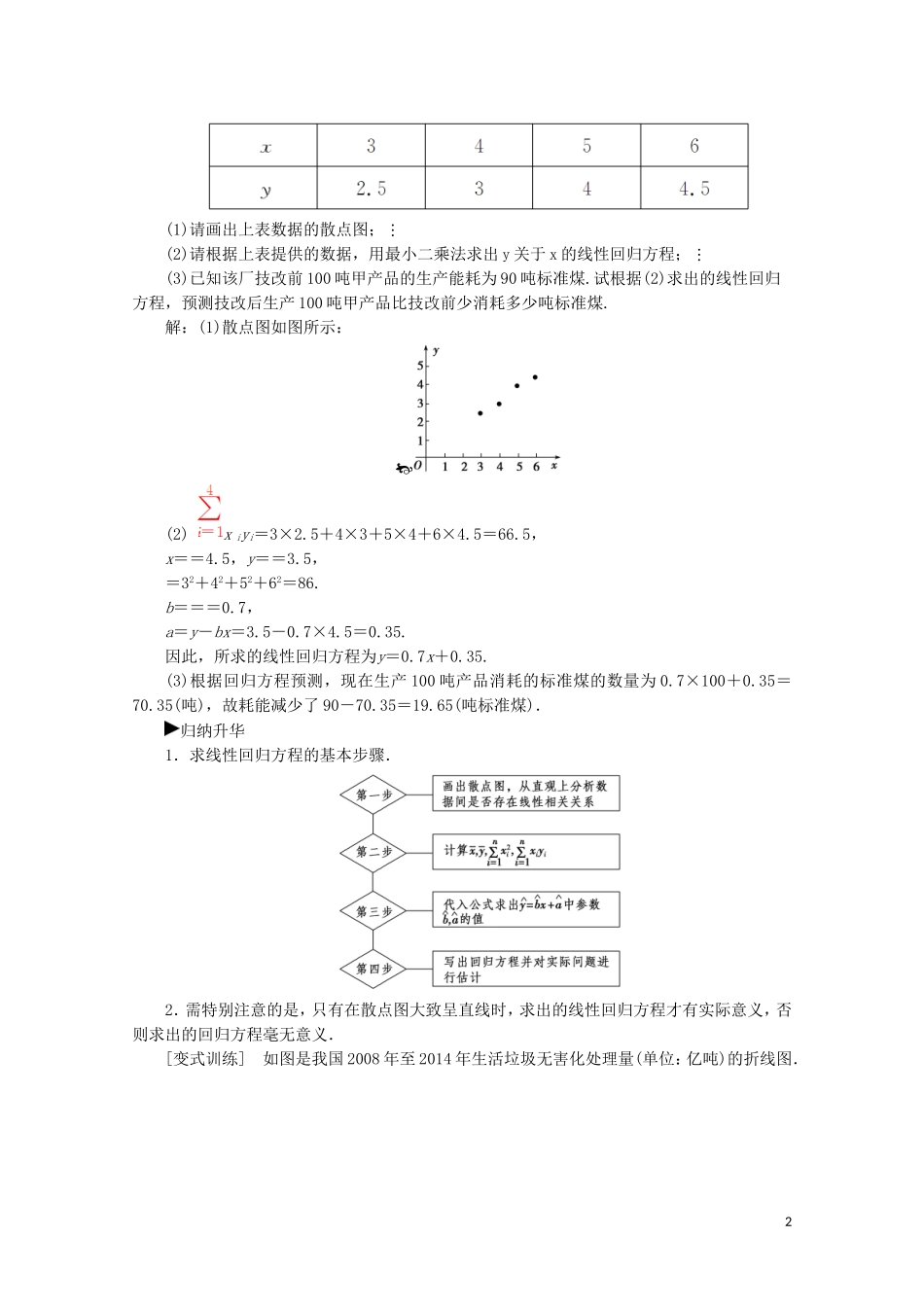 高中数学 第一章 统计案例章末复习课习题（含解析）新人教A版选修1-2-新人教A版高二选修1-2数学试题_第2页