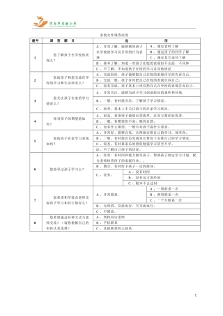 调查问卷霍荣