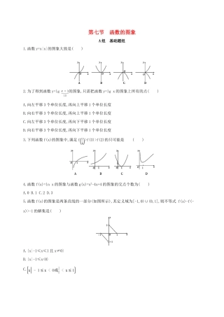 （北京专用）高考数学一轮复习 第二章 函数 第七节 函数的图象作业本 理-人教版高三全册数学试题