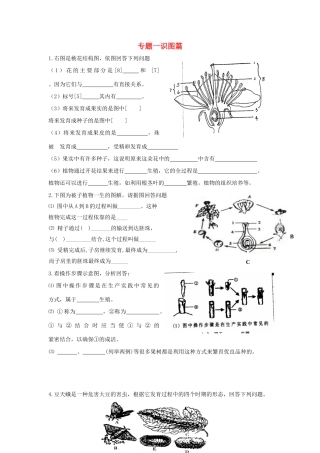 中考生物复习专题一识图题 人教新课标版试卷
