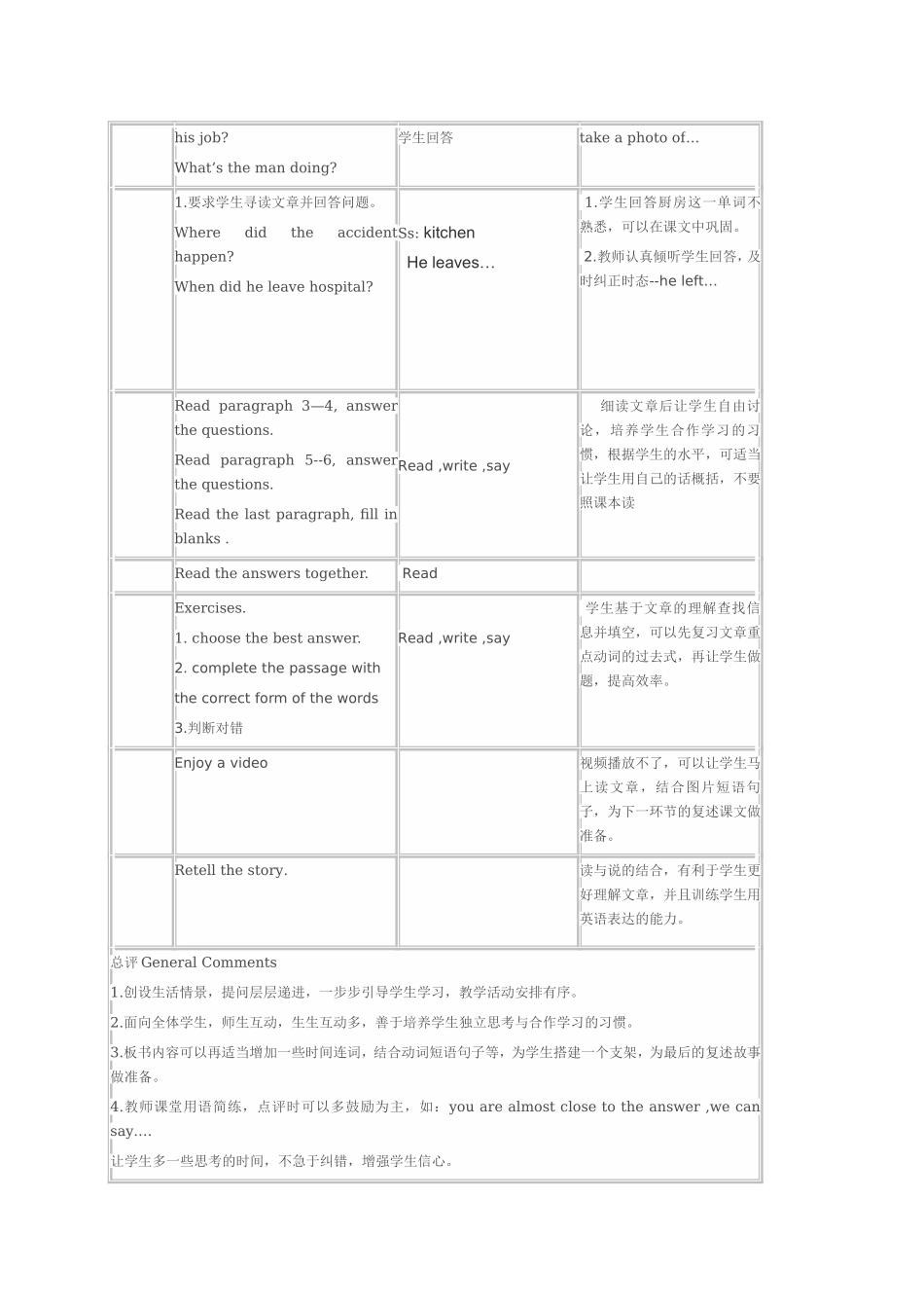 课堂观察记录-初中英语1_第2页