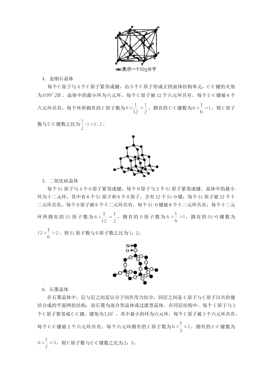 几种典型晶体结构的特点分析 专题辅导 不分版本 试题_第2页