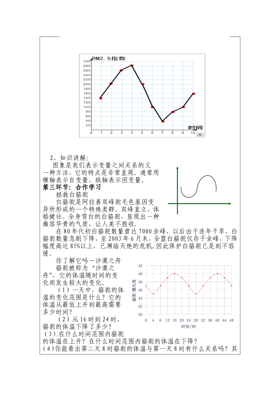 七年级《用图象表示的变量间关系》教学设计_第3页