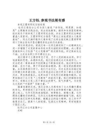 王方钰.参观书法展有感