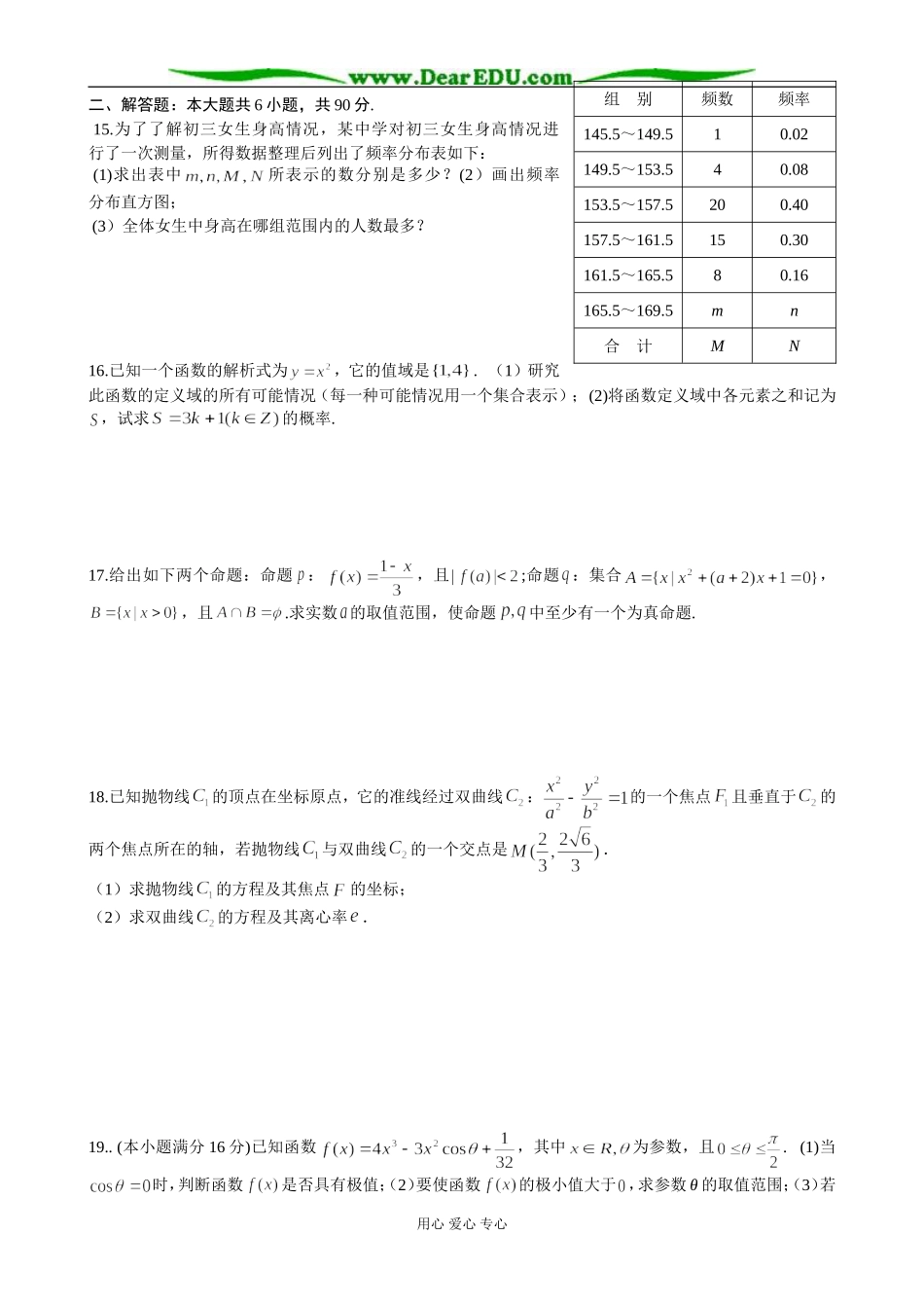 通州市兴仁中学高二数学期末模拟试卷(五)_第2页