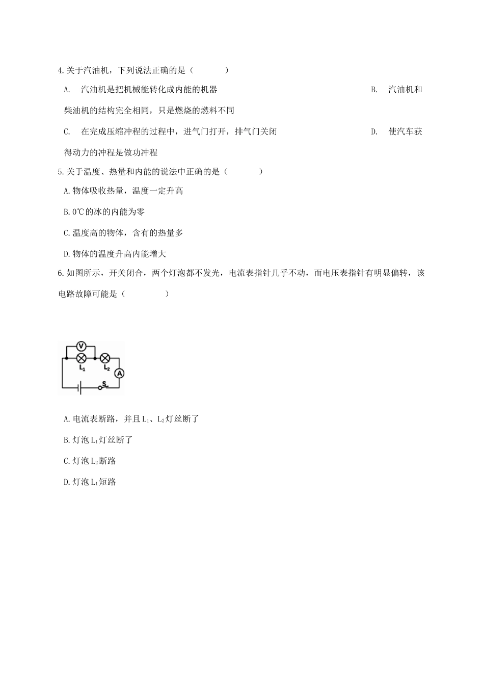 安徽省肥东县 中考物理模拟卷试卷_第2页