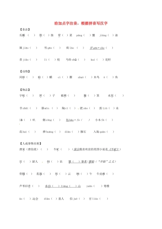 中考语文复习 常用字表 音形试卷