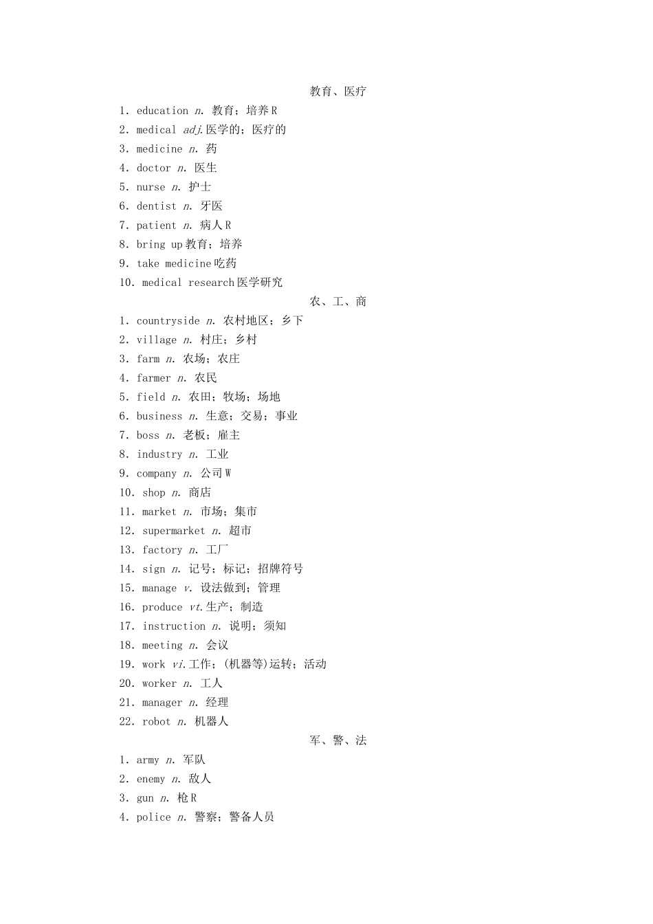 安徽省中考英语二轮复习 附录试卷_第3页