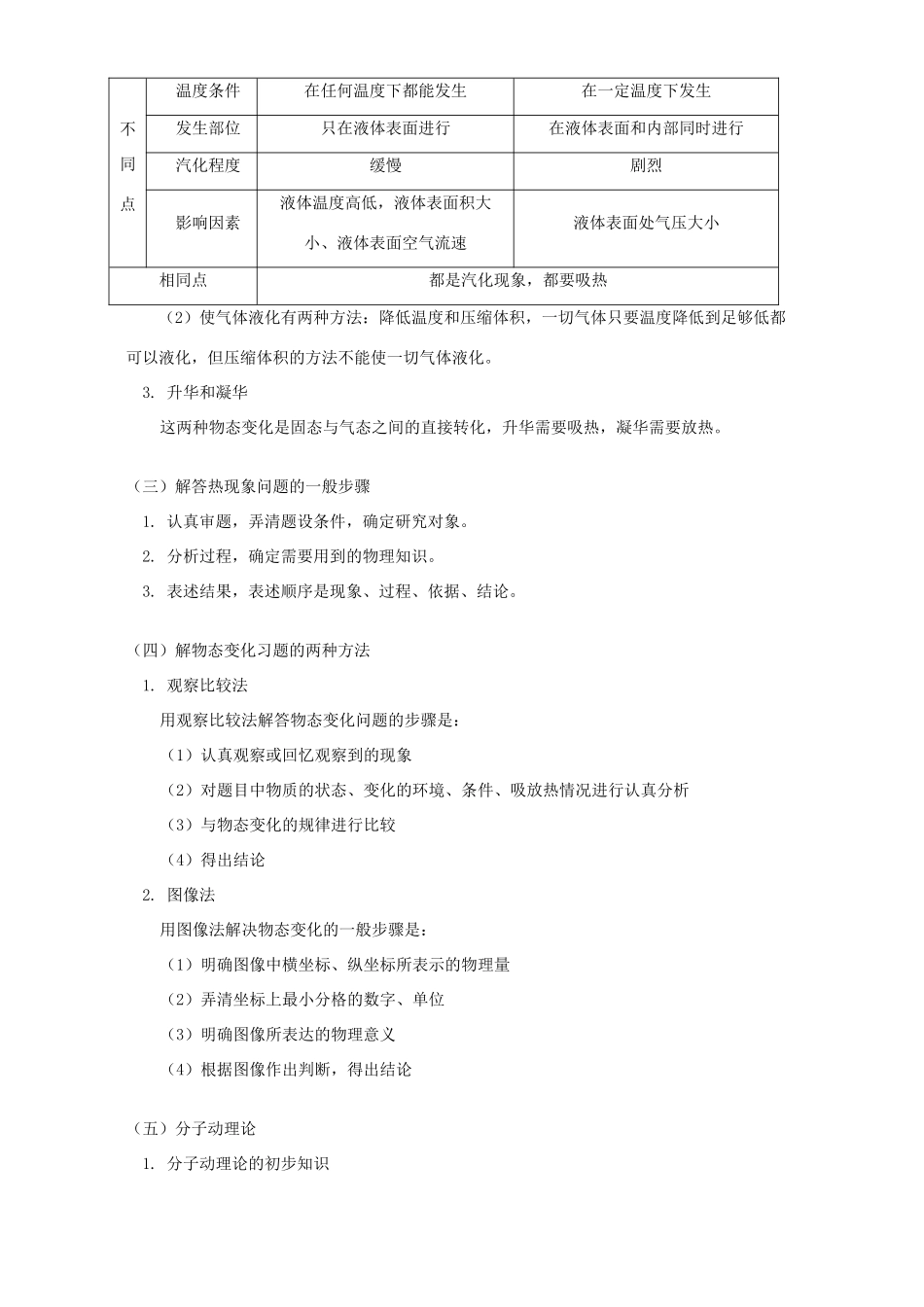 初三物理复习十一 热学 人教版 试题_第2页