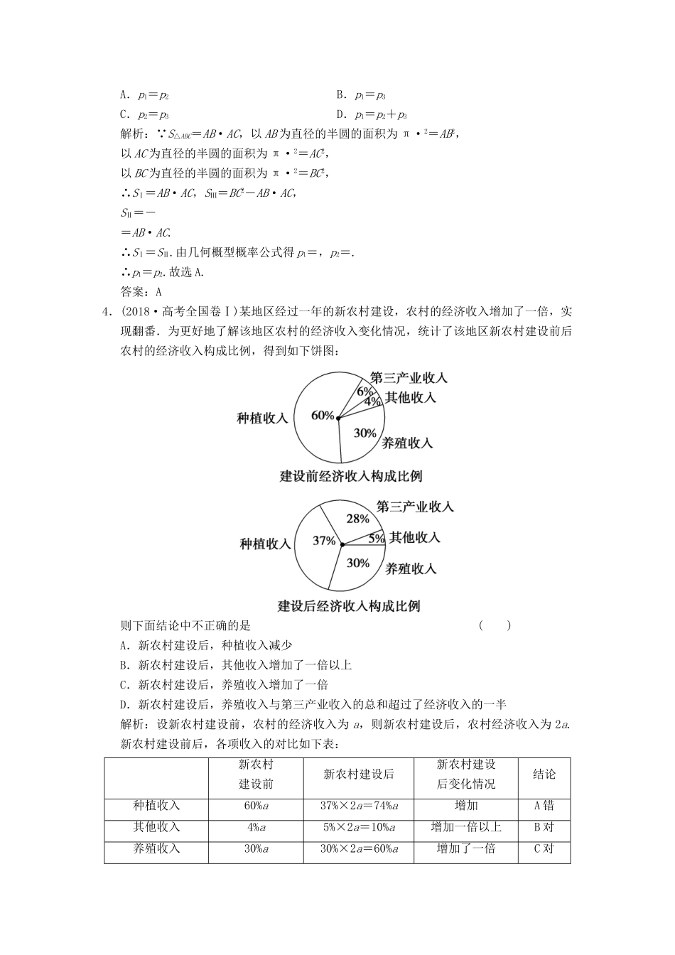高考数学大二轮复习 专题9 概率与统计 第1讲 基础小题部分真题押题精练 理-人教版高三全册数学试题_第2页