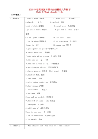 九年级下 Unit2试卷
