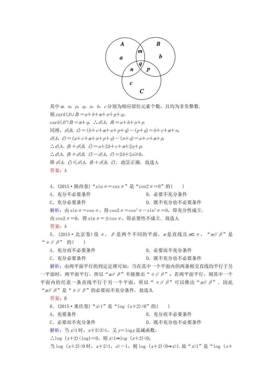 （新课标）高考数学大一轮复习 第一章 集合与常用逻辑用语 1.2 命题及其关系、充分条件与必要条件真题演练 文-人教版高三全册数学试题_第2页