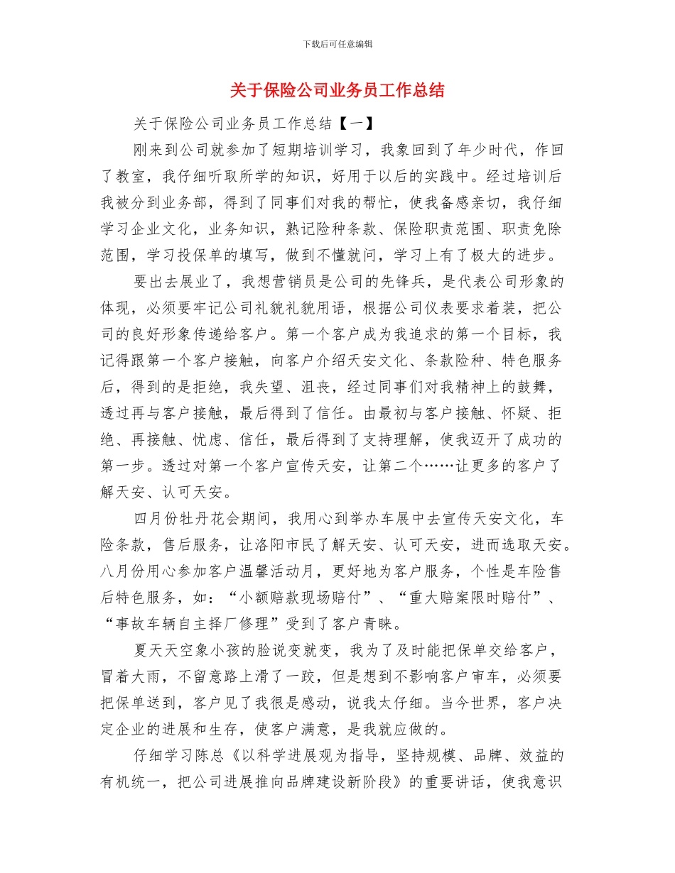 关于依法治区2024年工作意见与关于保险公司业务员工作总结汇编_第3页