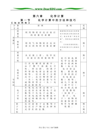 化学计算－几种常用的巧解方法