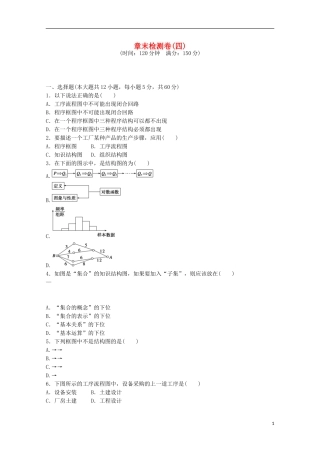高中数学 章末检测卷（四）新人教A版选修1-2-新人教A版高二选修1-2数学试题