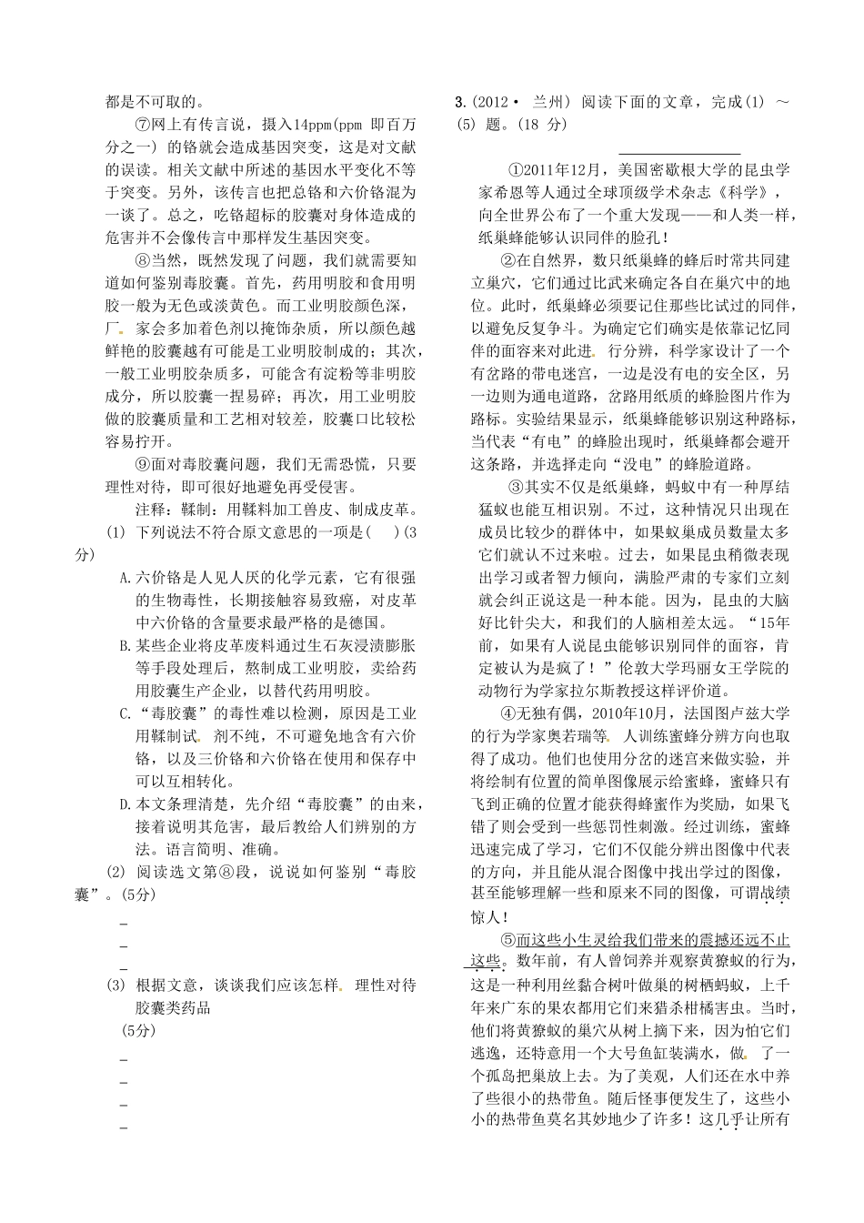 中考语文 测试篇28-29 新人教版试卷_第2页