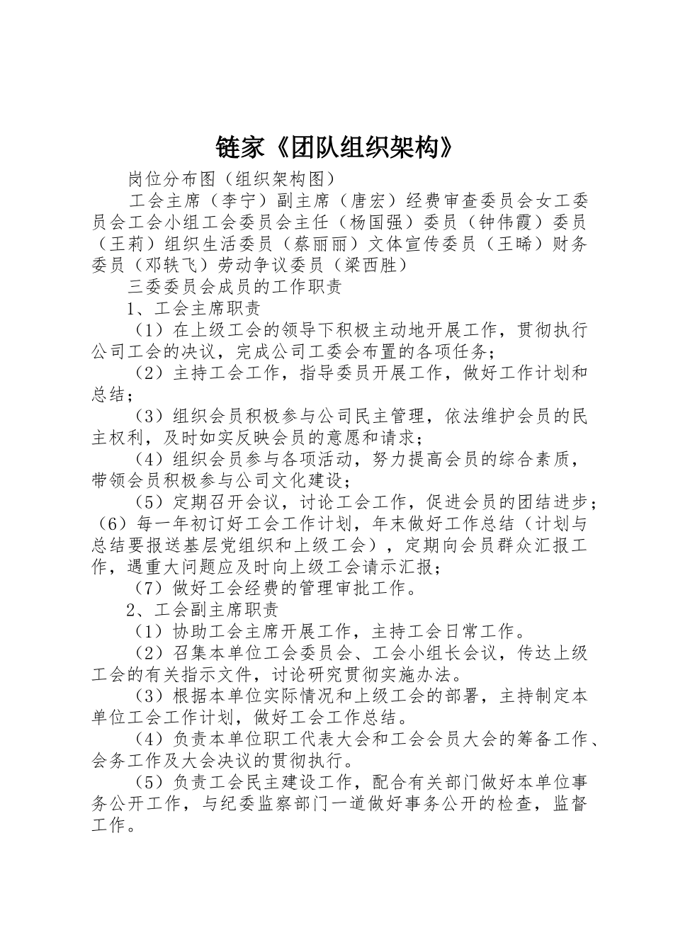 链家《团队组织架构》_第1页