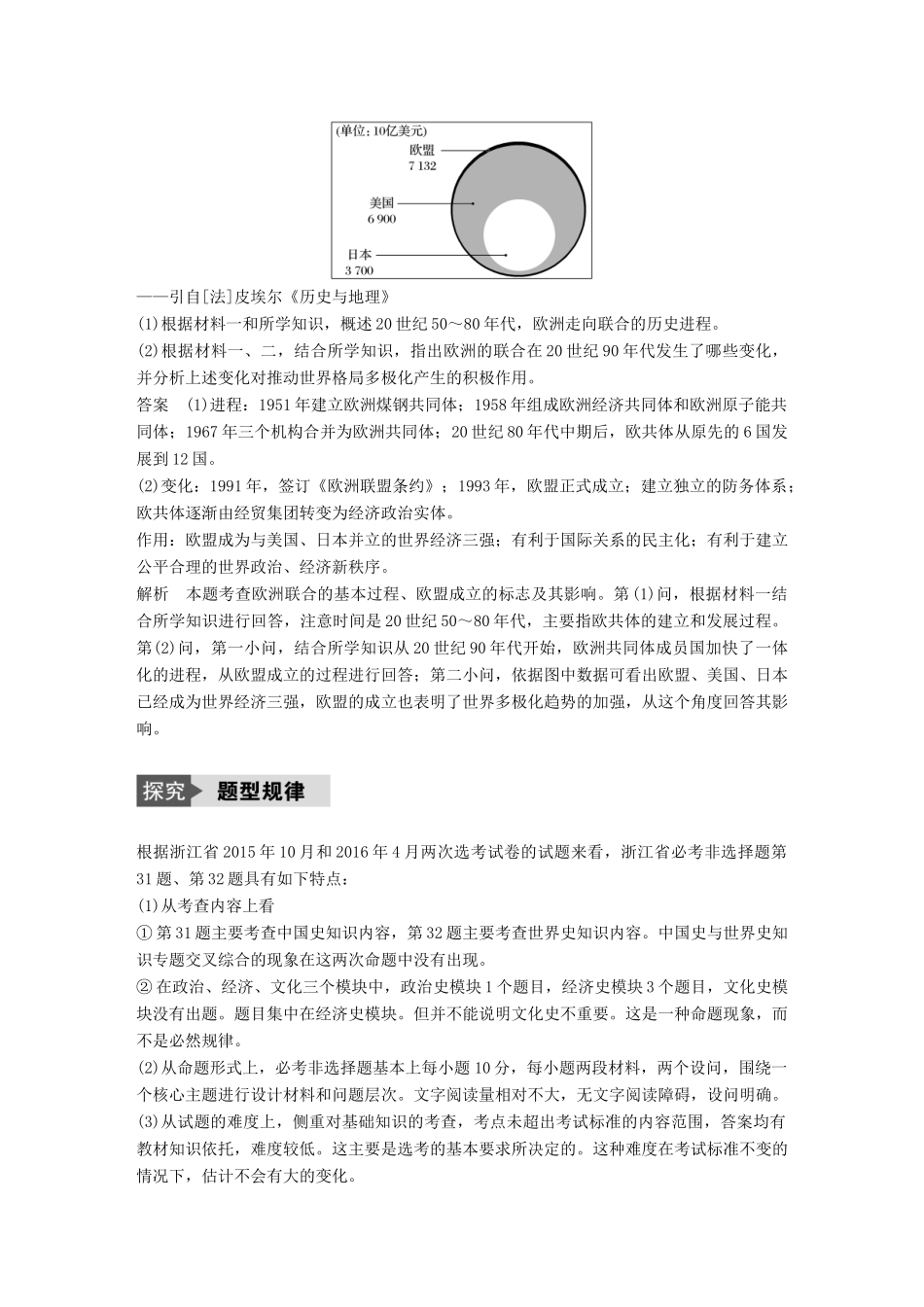（浙江选考）高考历史总复习 特别专题2 题型研析 2必考非选择题第31、32题题型研析-人教版高三全册历史试题_第3页