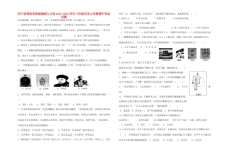 四川省简阳市简城城南九义校 八年级历史上学期期中试卷 新人教版试卷