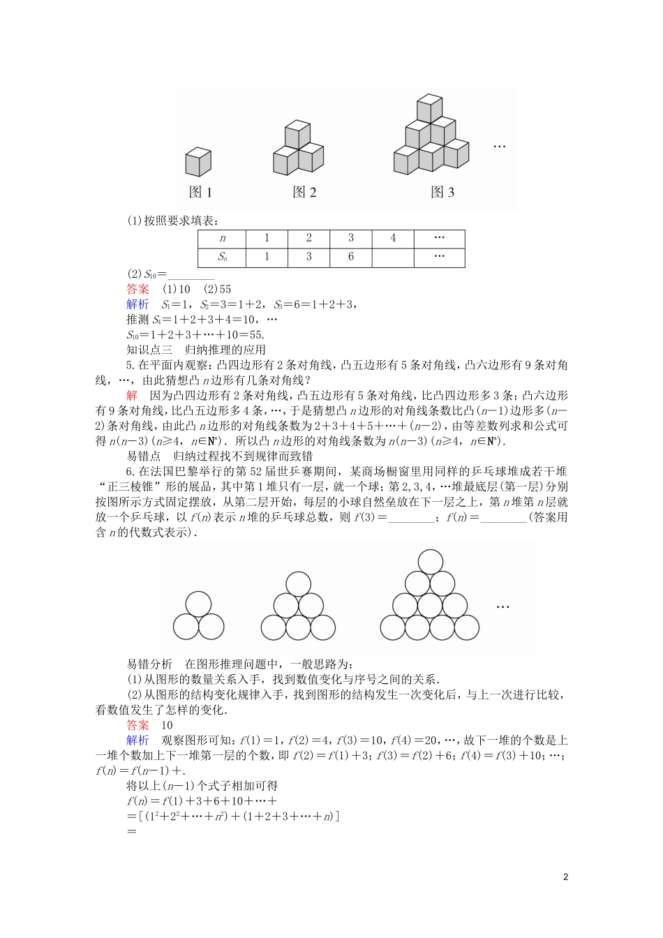高中数学 2.1.1 合情推理（1）（含解析）新人教A版选修1-2-新人教A版高二选修1-2数学试题_第2页