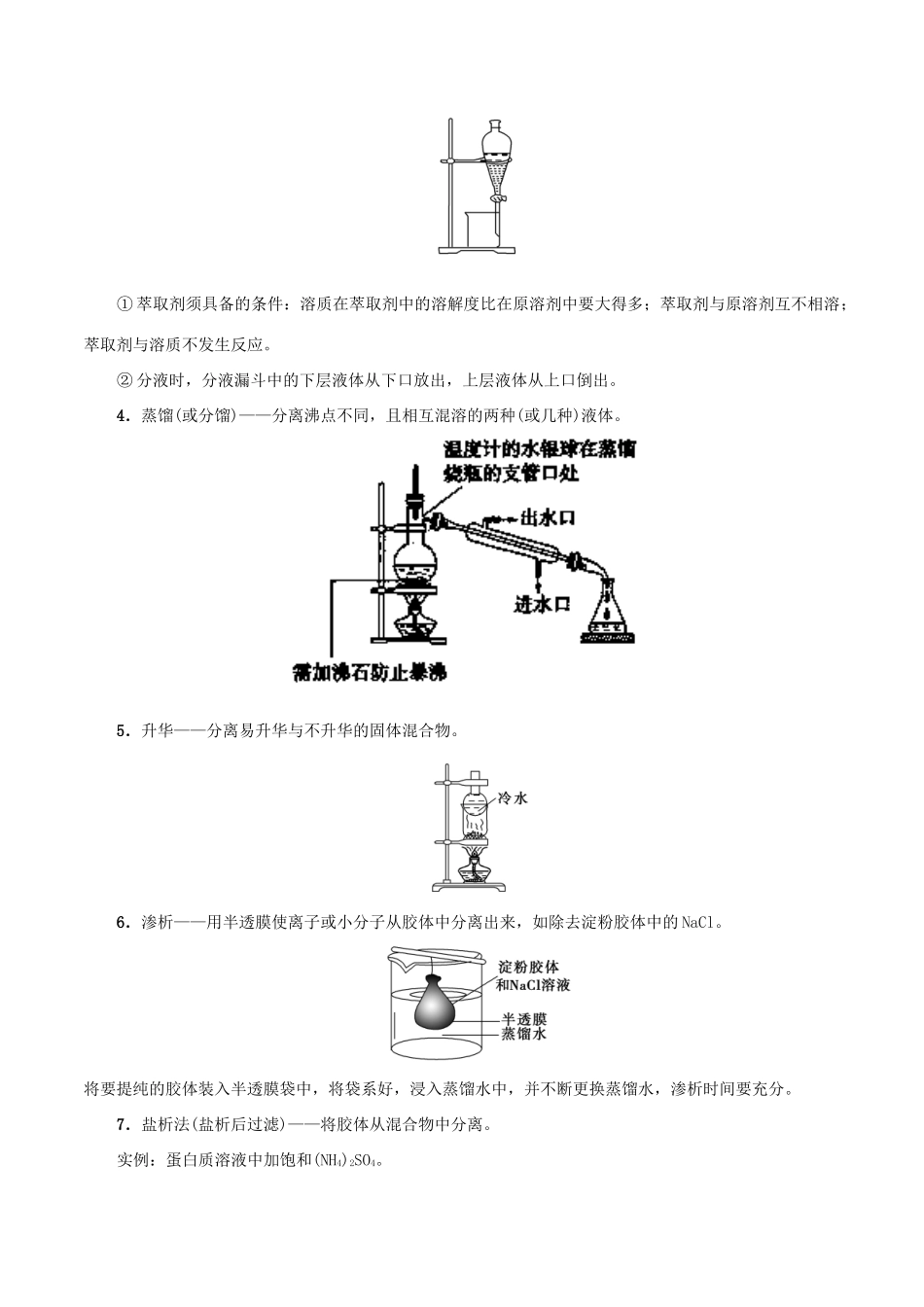 备战高考化学 考点一遍过 专题04 物质的分离和提纯-人教版高三全册化学试题_第2页