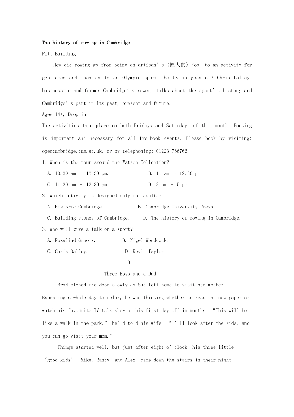内蒙古太仆寺旗宝昌一中高二英语上学期期中试题_第2页